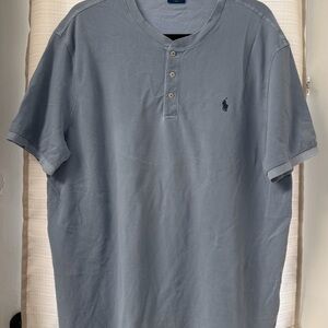 Men’s Pre-Owned Polo Ralph Lauren Featherweight Mesh Shirt, Light Blue, Size XL